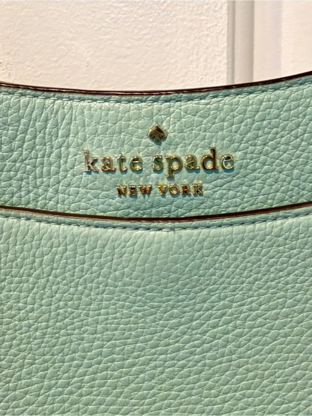 Kate Spade Light Green Pebbled Leather Crossbody